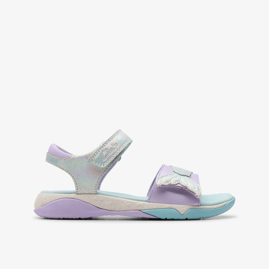 Clarks Kids Osian Spark Kid Purple Metallic