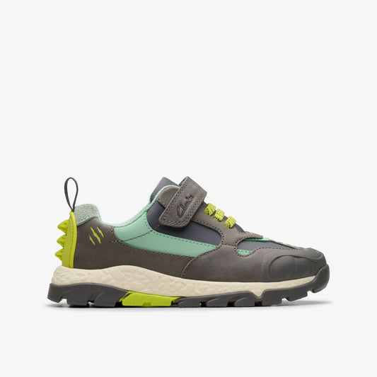Clarks Kids Steggy 2 Park Kid Grey/Green