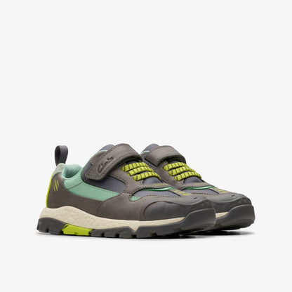Clarks Kids Steggy 2 Park Kid Grey/Green