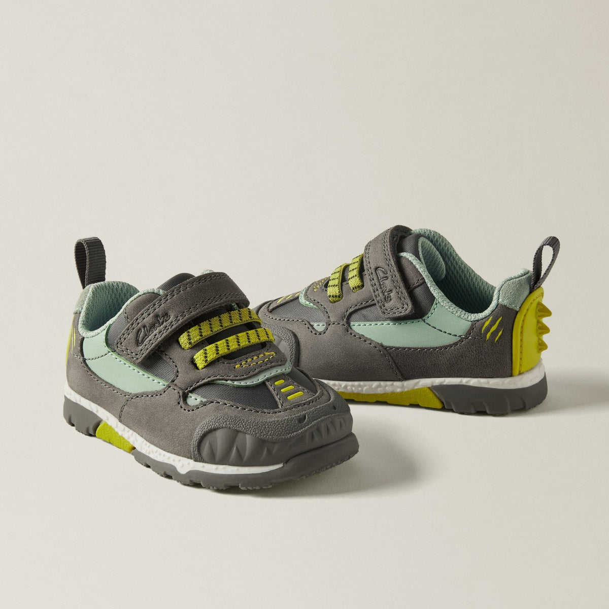 Clarks Kids Steggy 2 Park Toddler Grey/Green