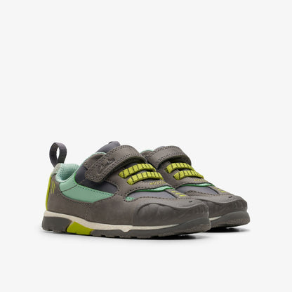 Clarks Kids Steggy 2 Park Toddler Grey/Green