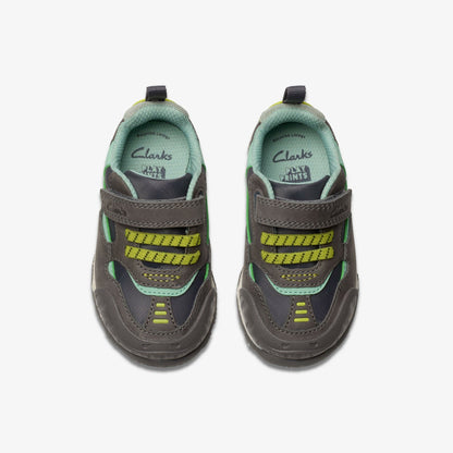 Clarks Kids Steggy 2 Park Toddler Grey/Green