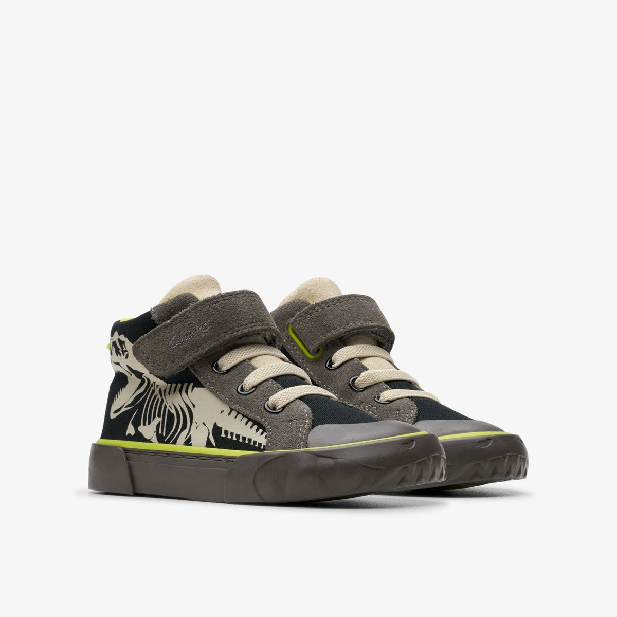 Clarks Kids Foxing Rex Hi Toddler Black Canvas