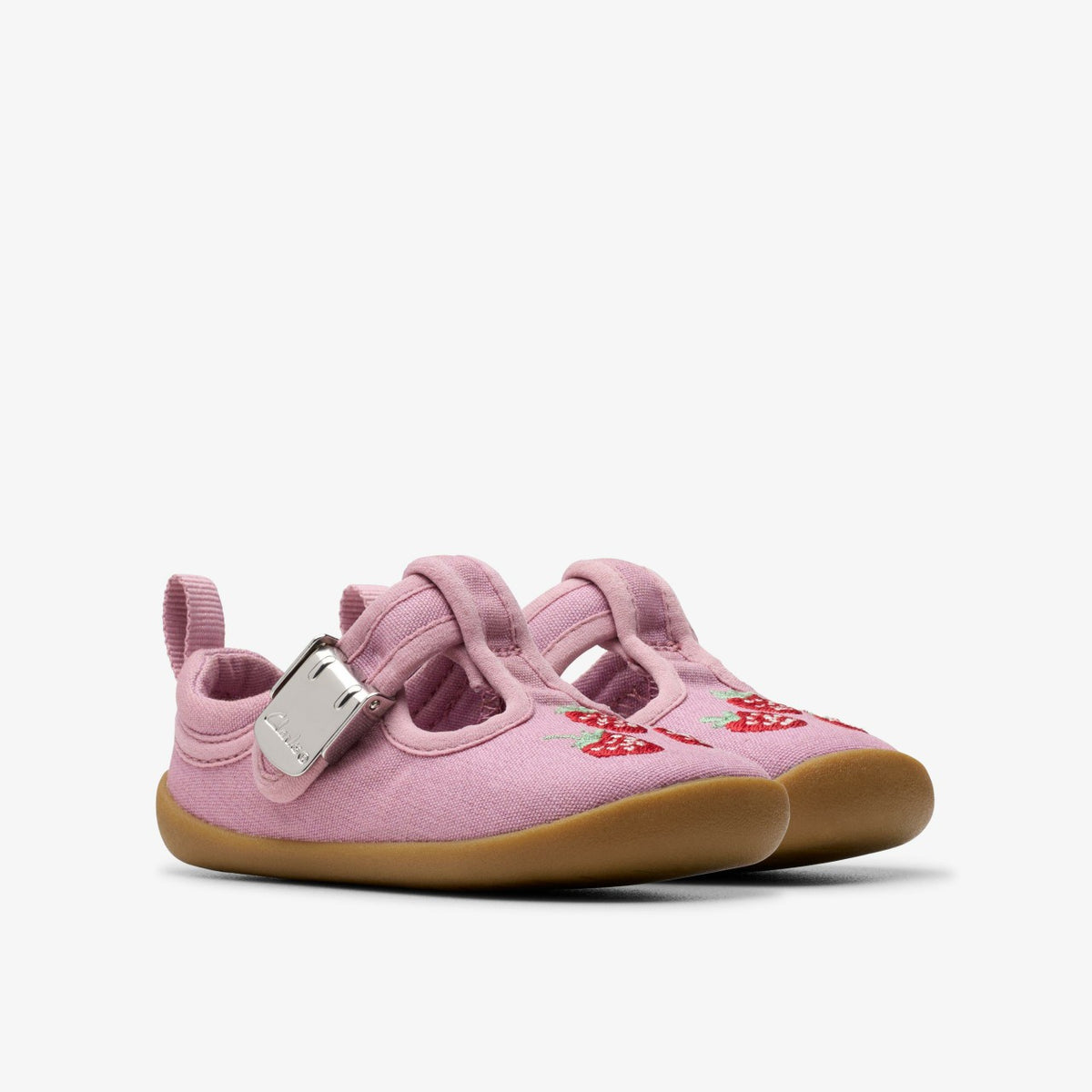 Clarks Kids|Babies Roamer Grow Toddler Pink Canvas
