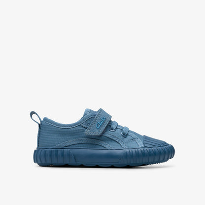 Clarks Kids Foxing Stitch Toddler Blue Fabric