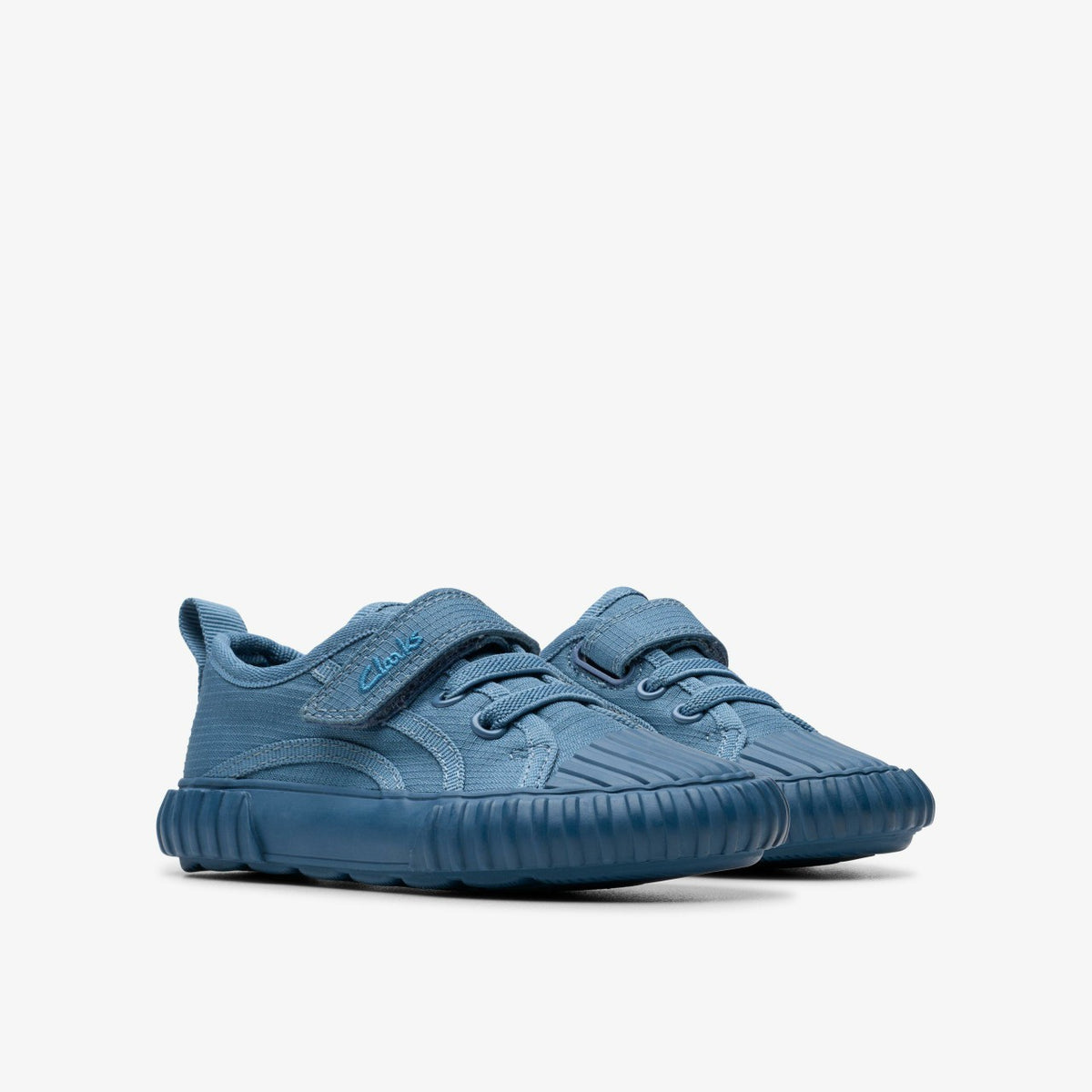 Clarks Kids Foxing Stitch Toddler Blue Fabric