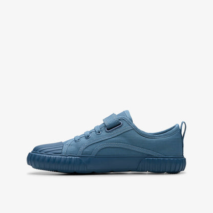 Clarks Kids Foxing Stitch Kid Blue Fabric