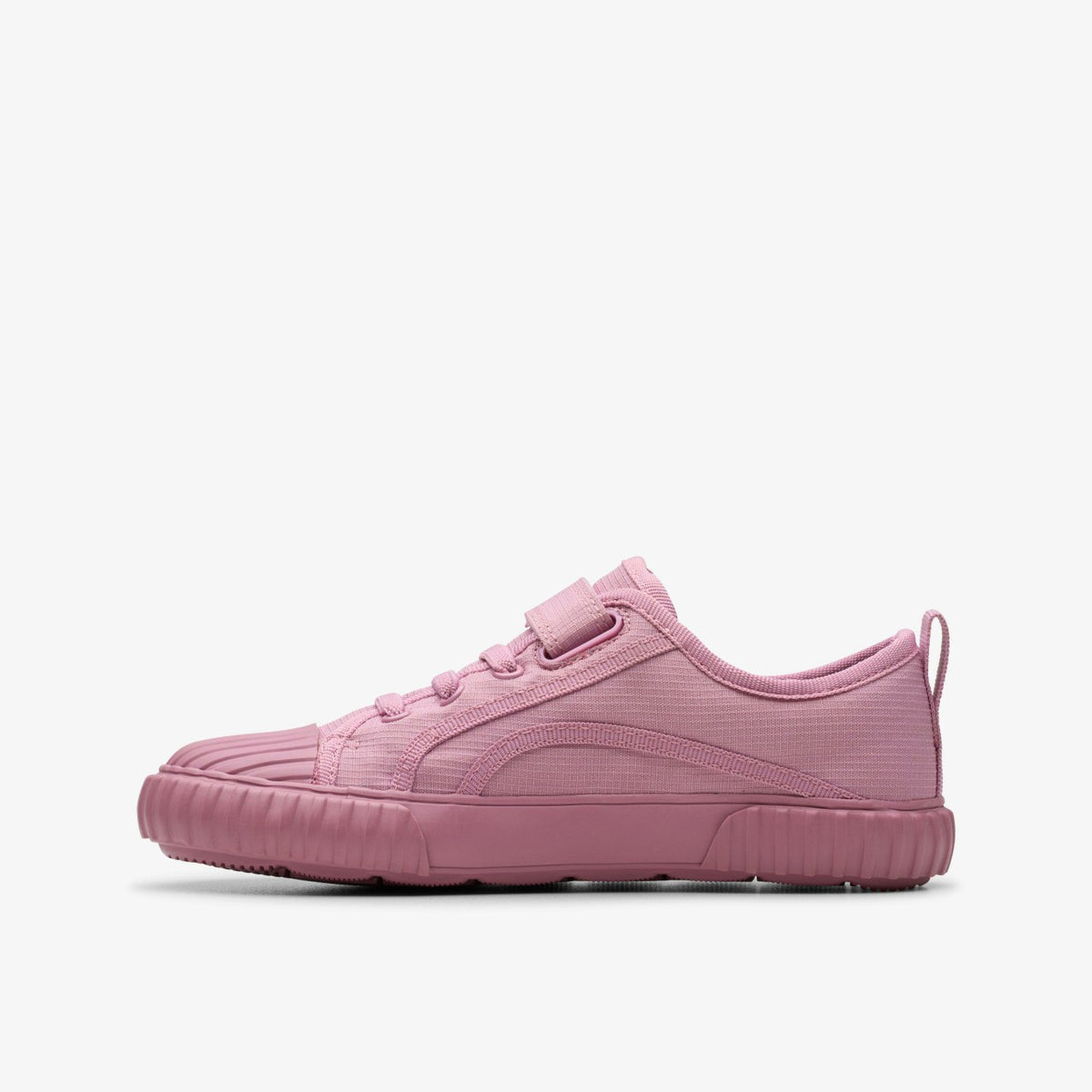 Clarks Kids Foxing Stitch Kid Pink Fabric