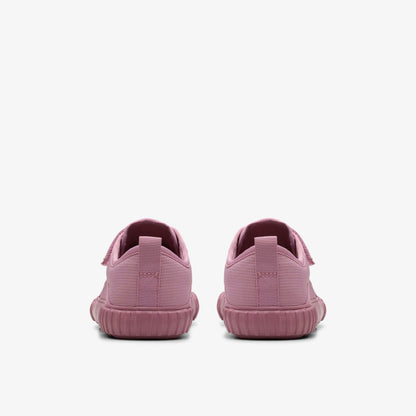 Clarks Kids Foxing Stitch Kid Pink Fabric