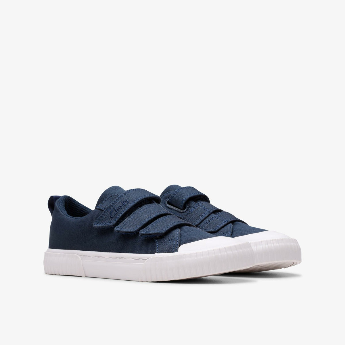 Clarks Kids Foxing Vibe Kid Navy Canvas