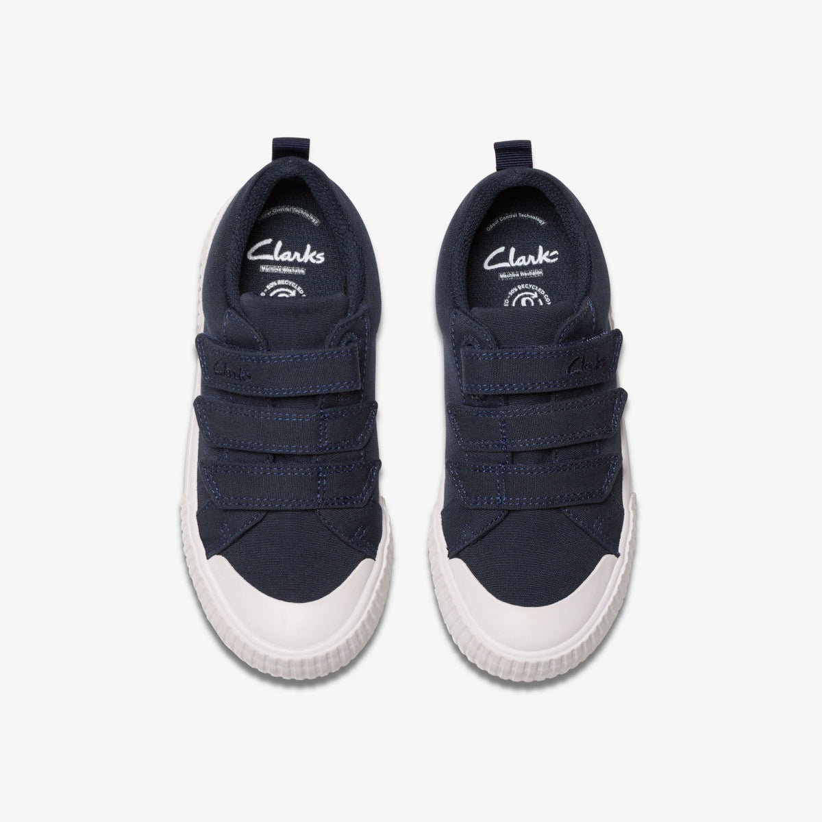 Clarks Kids Foxing Vibe Kid Navy Canvas