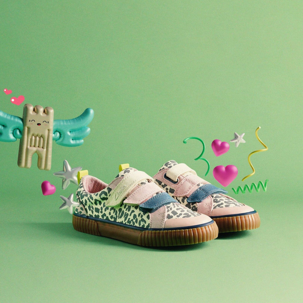 Clarks Kids Foxing Vibe Kid Ecru Canvas