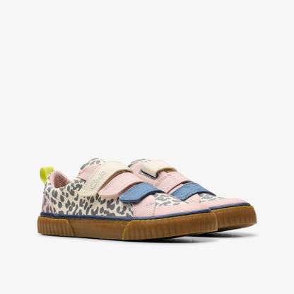 Clarks Kids Foxing Vibe Kid Ecru Canvas