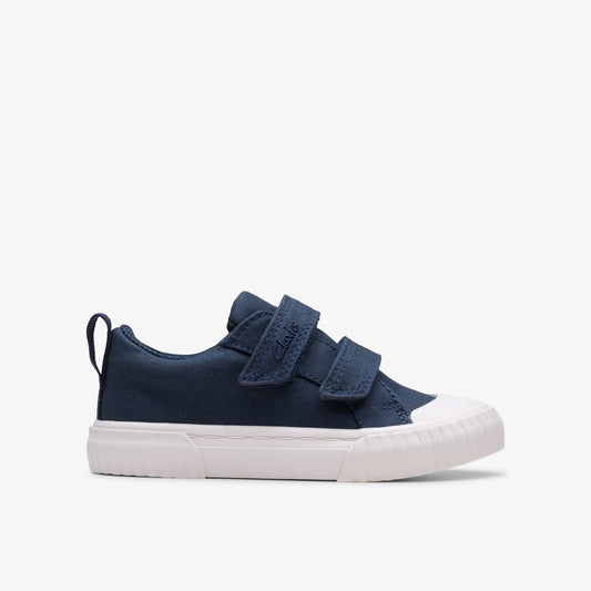 Clarks Kids Foxing Vibe Toddler Navy Canvas