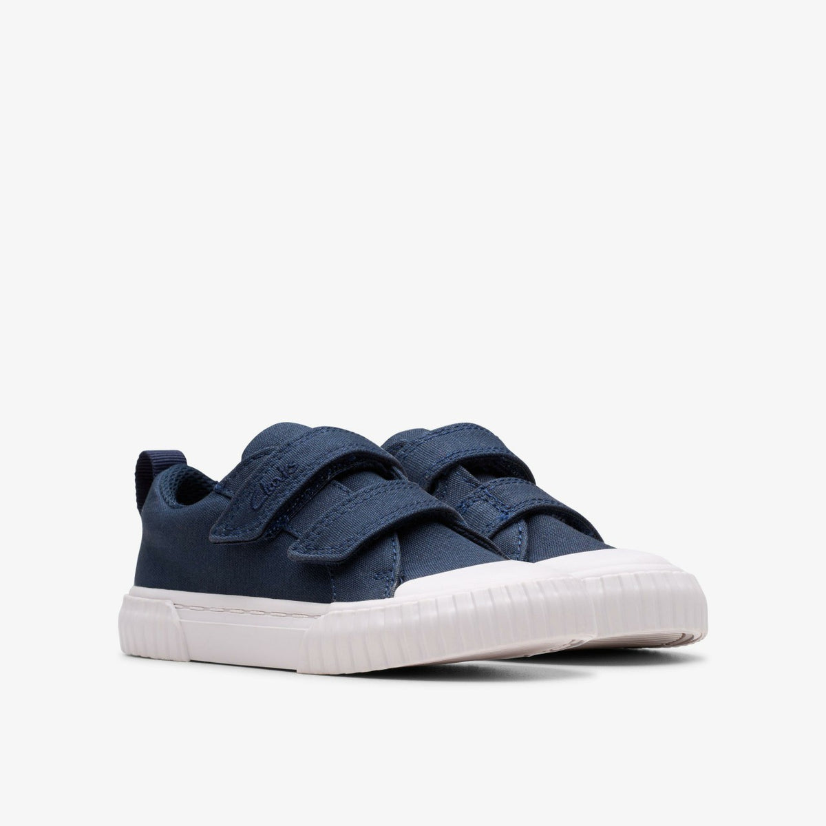 Clarks Kids Foxing Vibe Toddler Navy Canvas