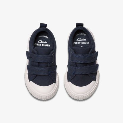 Clarks Kids Foxing Vibe Toddler Navy Canvas