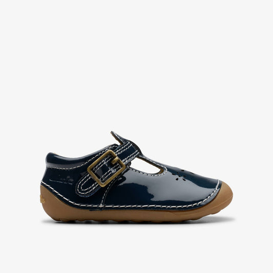 Clarks Kids Tiny Skip Toddler Navy Patent