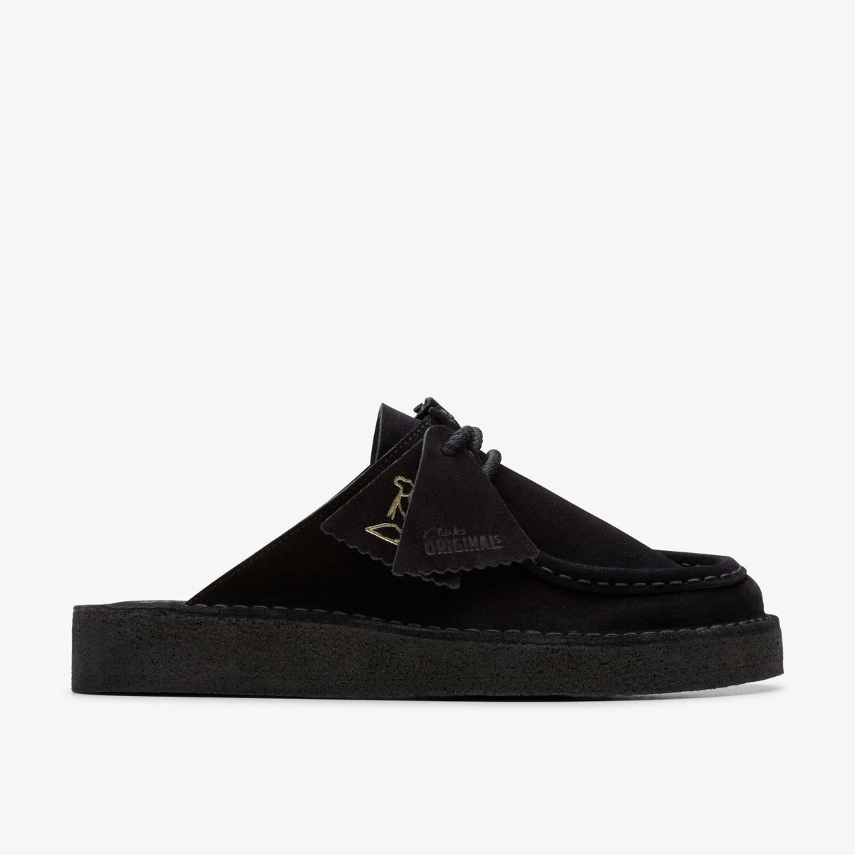 Clarks Women Desert Nomad Mule Black Suede