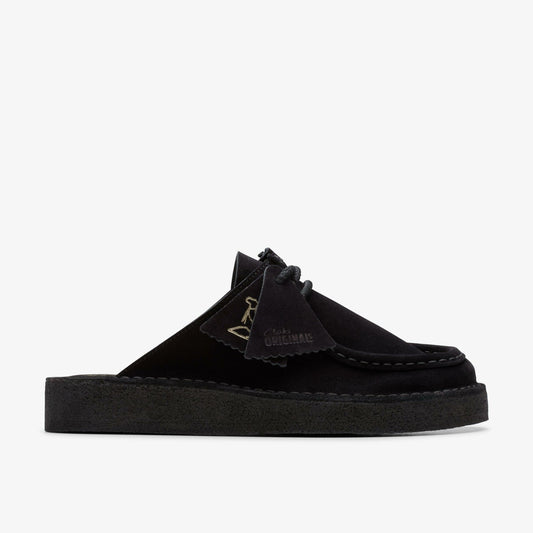 Clarks Women Desert Nomad Mule Black Suede