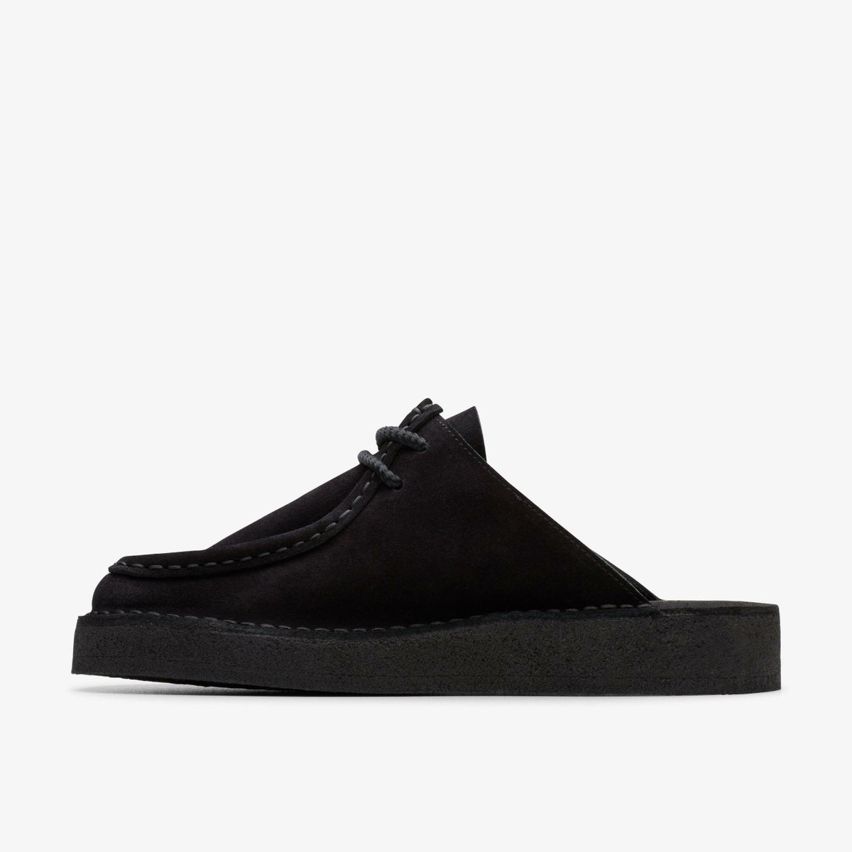 Clarks Women Desert Nomad Mule Black Suede