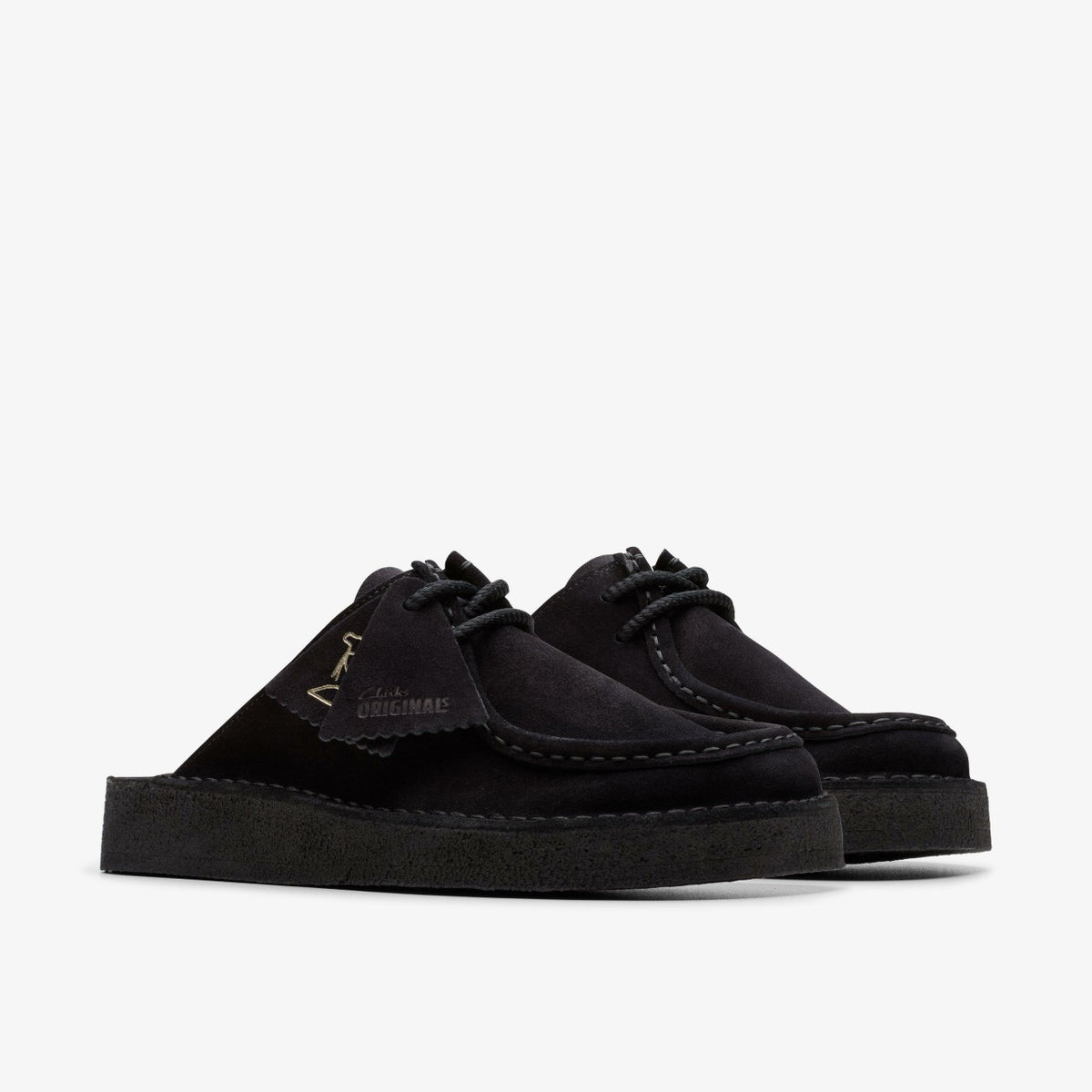 Clarks Women Desert Nomad Mule Black Suede