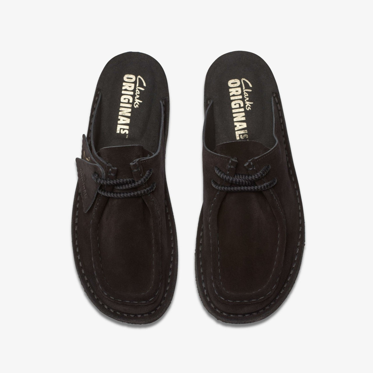 Clarks Women Desert Nomad Mule Black Suede