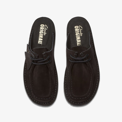 Clarks Women Desert Nomad Mule Black Suede