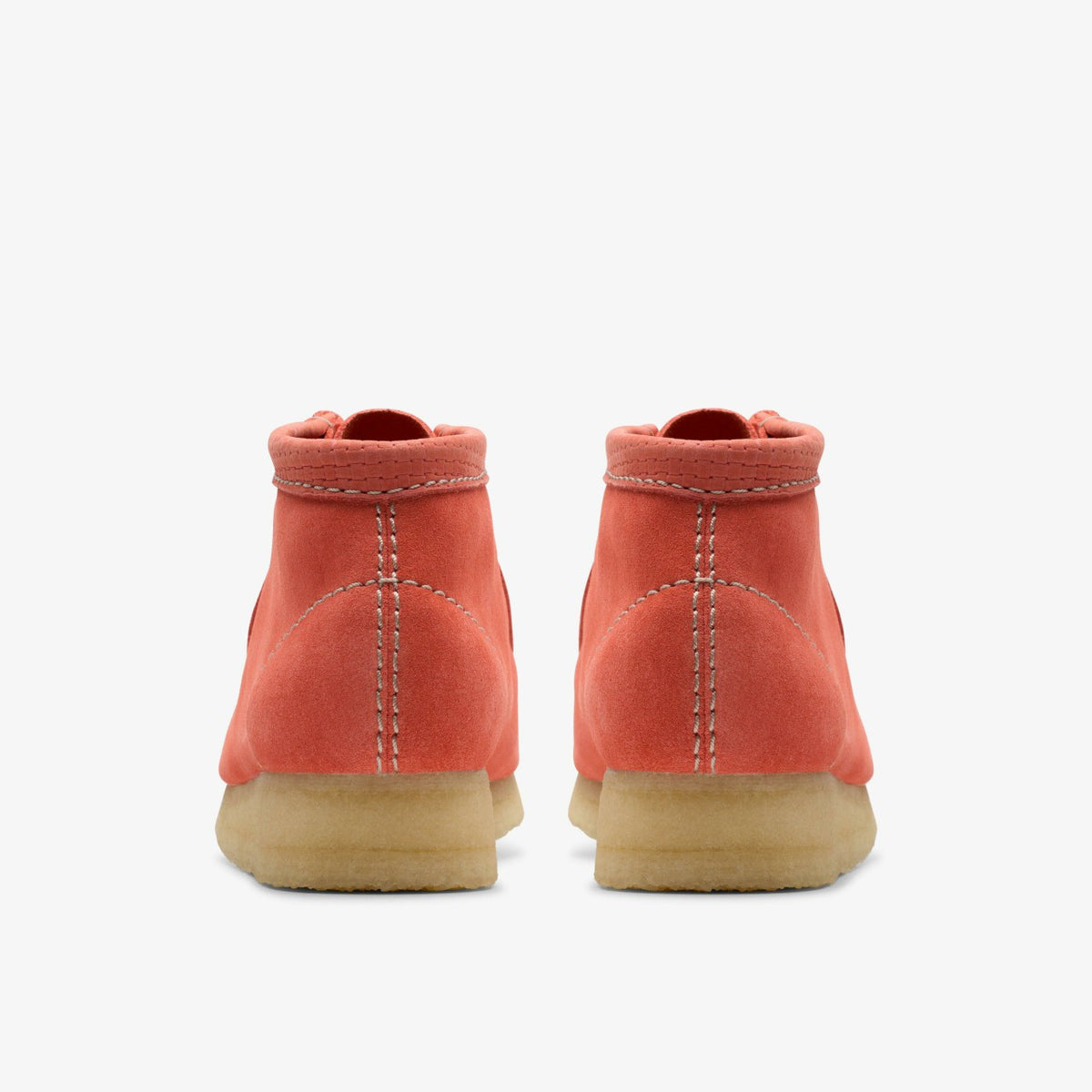 Clarks Women Wallabee Boot Coral Suede
