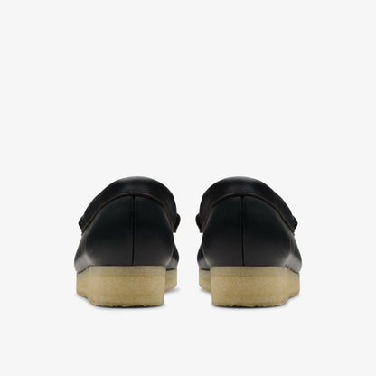Clarks Women Wallabee Loafer HBIT Black/White Leather