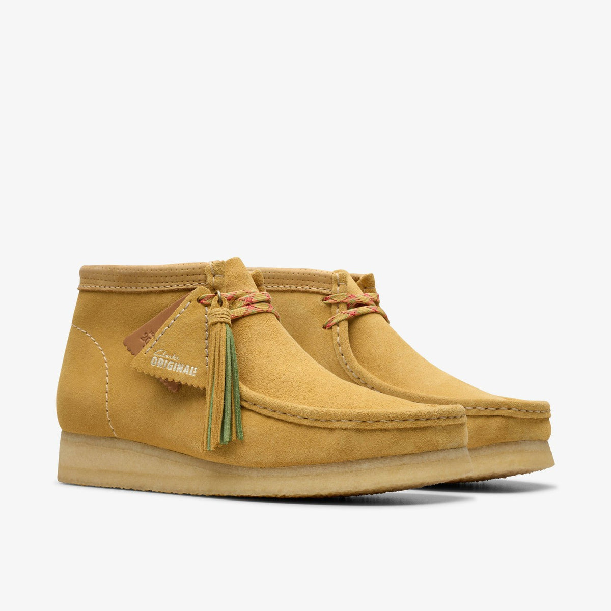 Clarks Men Wallabee Boot Golden Tan Suede