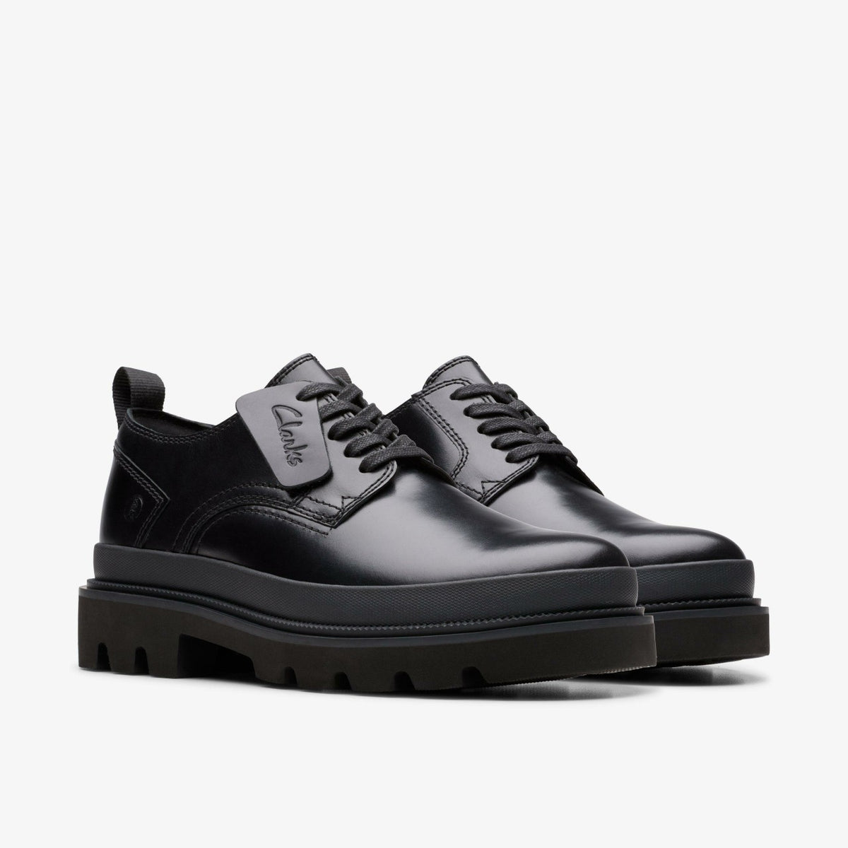 Clarks Men Badell Lace Black Leather