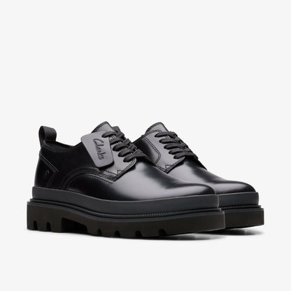 Clarks Men Badell Lace Black Leather