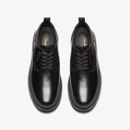 Clarks Men Badell Lace Black Leather