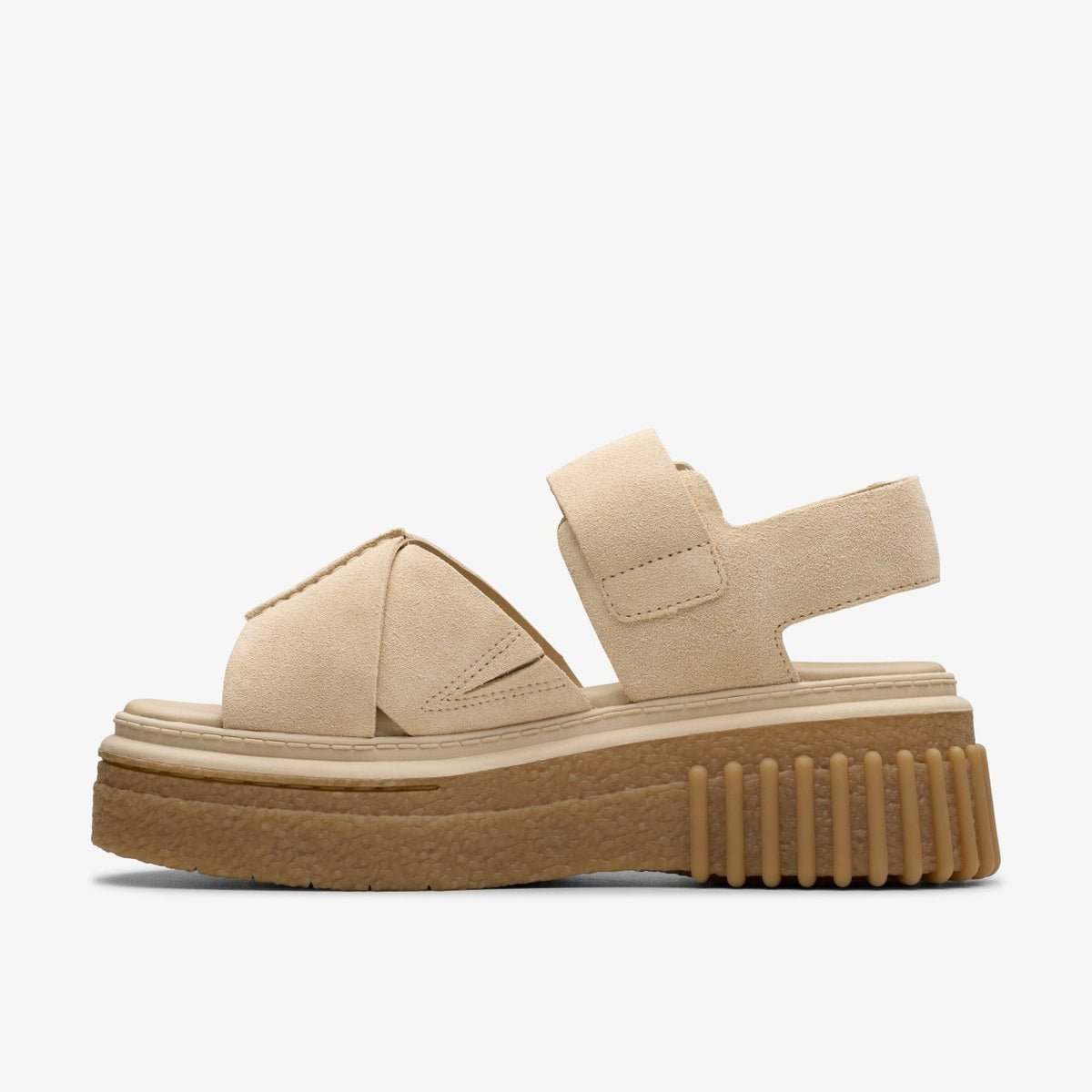 Clarks Women Evamar Wish Ecru Suede