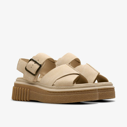 Clarks Women Evamar Wish Ecru Suede