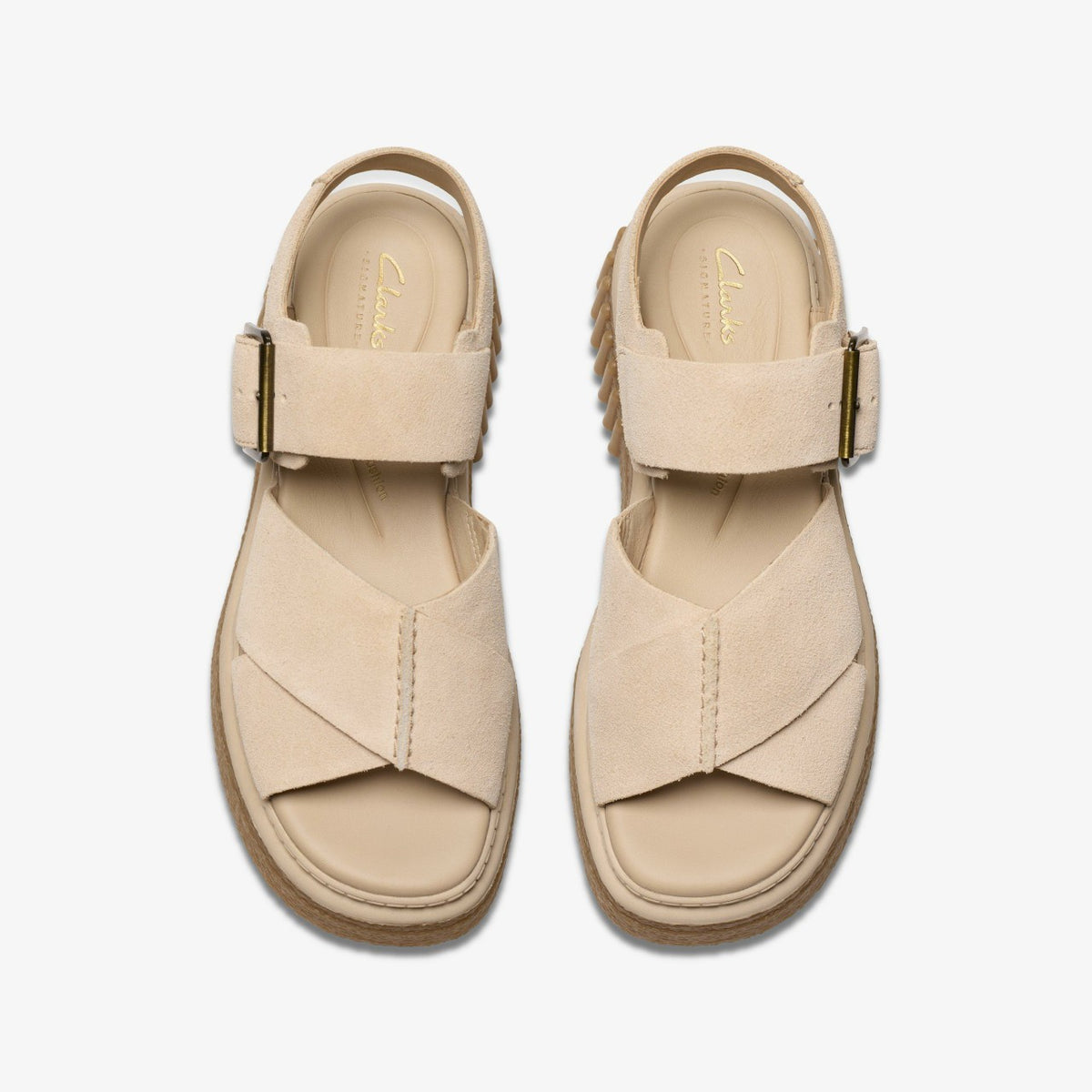 Clarks Women Evamar Wish Ecru Suede