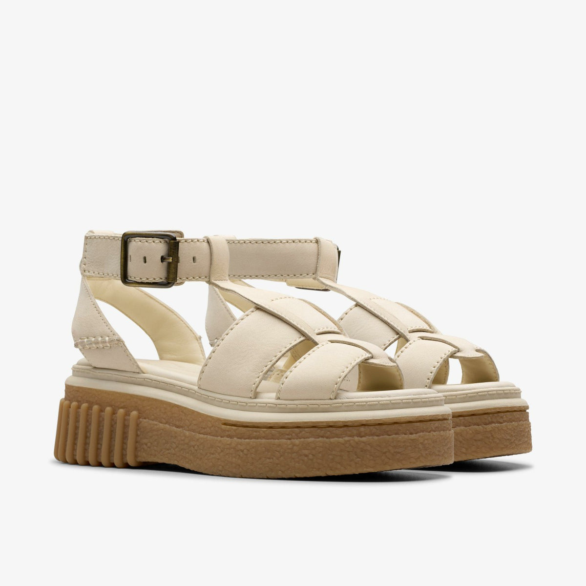 Clarks Women Evamar Sun Cream Leather