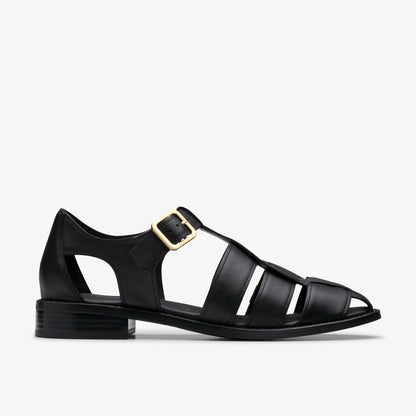 Clarks Women Hana Sun Black Leather