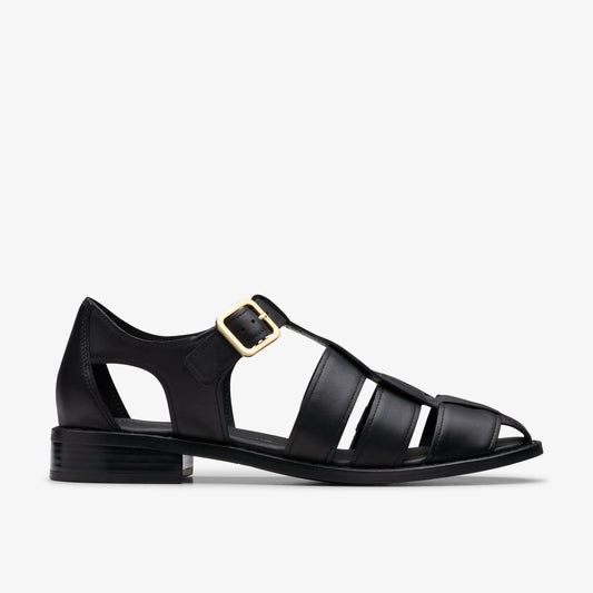 Clarks Women Hana Sun Black Leather