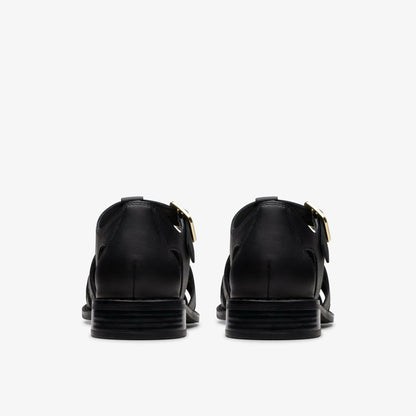 Clarks Women Hana Sun Black Leather