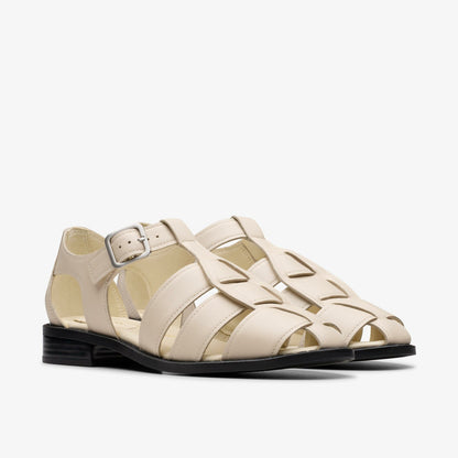 Clarks Women Hana Sun Off White Leather
