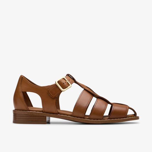 Clarks Women Hana Sun Tan Leather