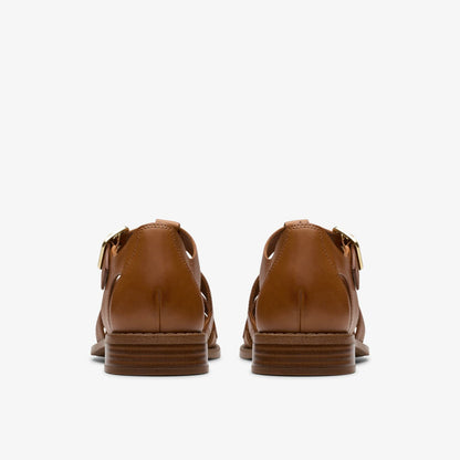 Clarks Women Hana Sun Tan Leather