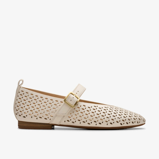Clarks Women Fawna Jane Cream Leather