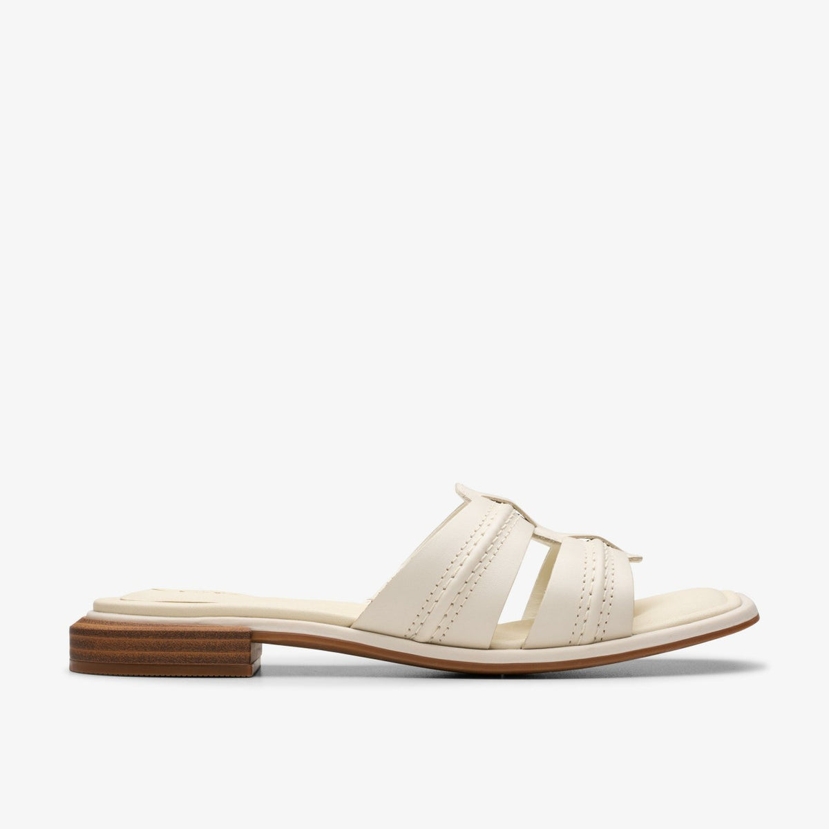 Clarks Women Ariany Mule Cream Leather