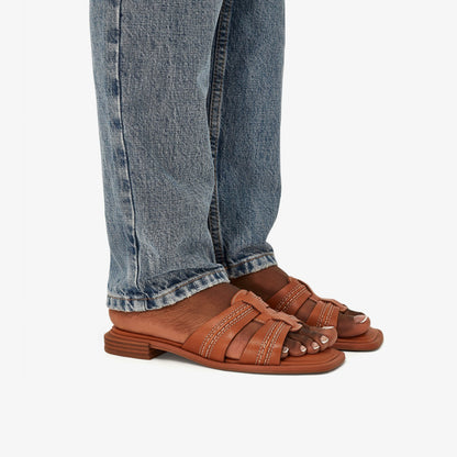 Clarks Women Ariany Mule Tan Leather