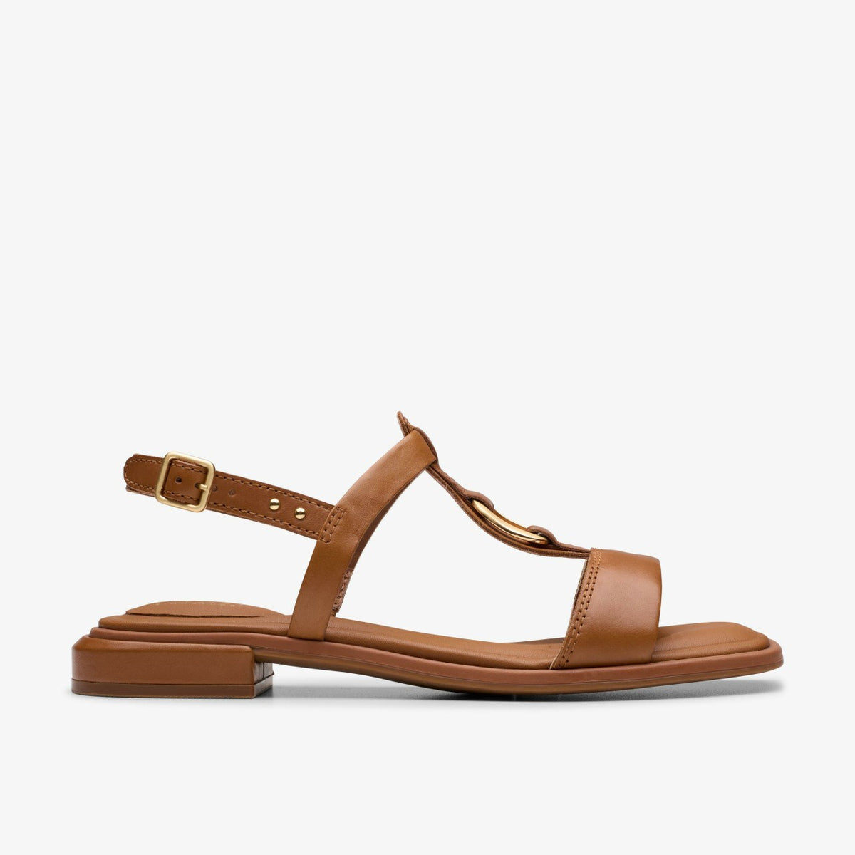 Clarks Women Ariany Sling Tan Leather