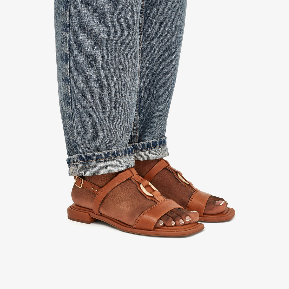 Clarks Women Ariany Sling Tan Leather