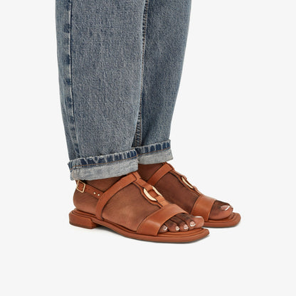 Clarks Women Ariany Sling Tan Leather