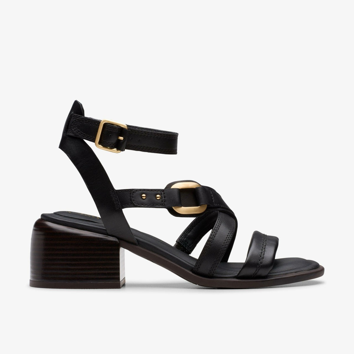 Clarks Women Morwyn Strap Black Leather
